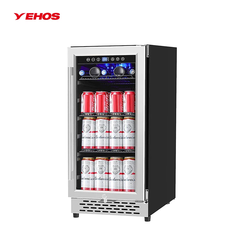 Factory Supply OEM Beer Fridge Compressor Single Zone Beer Cooler Freestanding or Built in Wine and Beverage Coolers