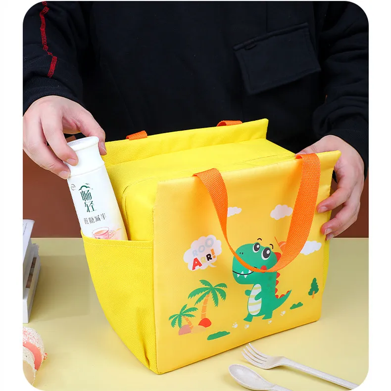 1/2/4PCS Kawaii Lunch Bag Women Cute Bear Picnic Travel Thermal Breakfast Box School Child Convenient Lunch Box Tote Food