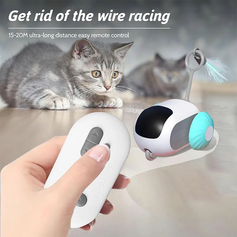 Wholesale Electric Smart Cat Toys With Feathers Abs Smart Automatic Cat Toys Interactive Toys