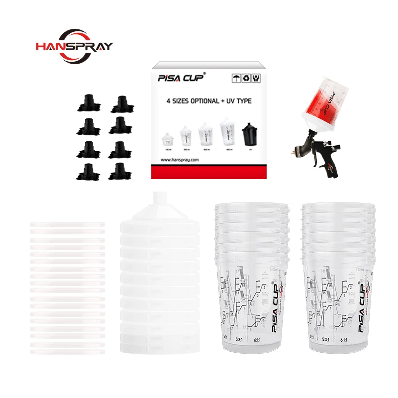 China factory paint mixing cup plastic cup airless spray gun Custom logo plastic cup