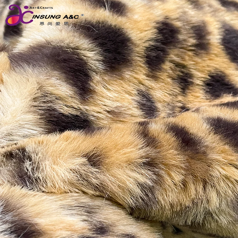 Wholesale leopard print and animal print rabbit hair print rabbit hair flannel clothing plush toy carpet fabric