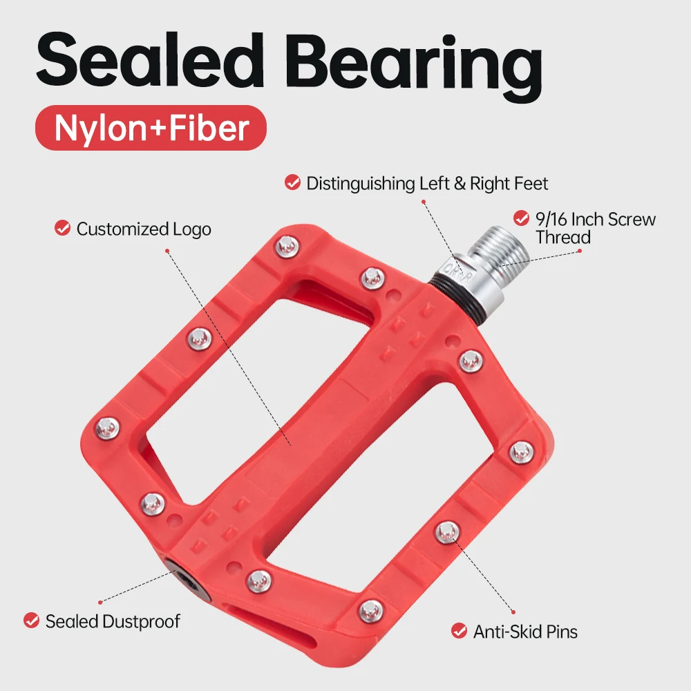 Bike Pedal Parts  N-8 Colorful Nylon+fiber Bicycle  Pedals  1DU Road / BMX / Folding Electric Bike Pedal Bicycle Accessories