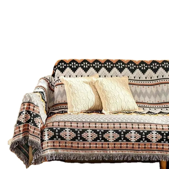 Custom throw blankets factory specialized in tapestry throw woven blankets low  MOQ