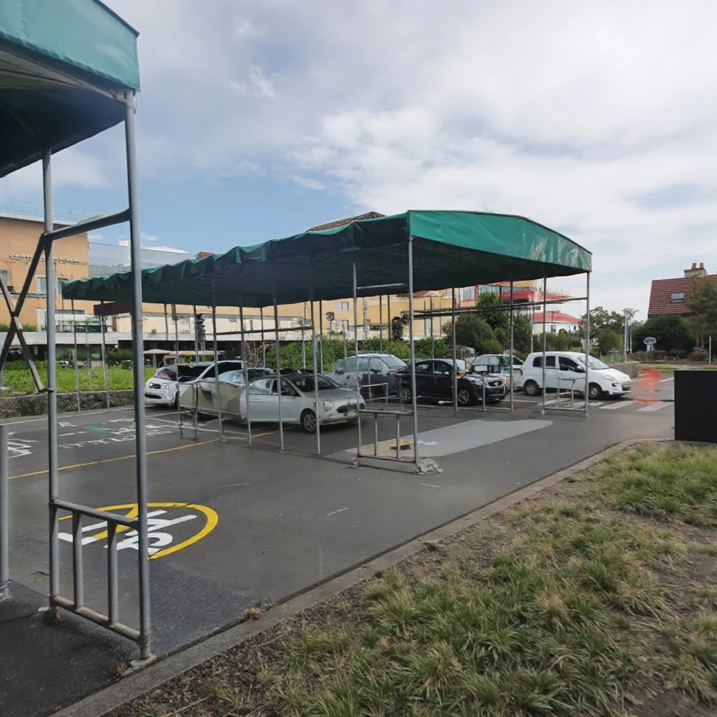 Push Pull Rainproof Shelter Large Mobile Warehouse Shed Outdoor Retractable Sunshade Activity Canopy Tent