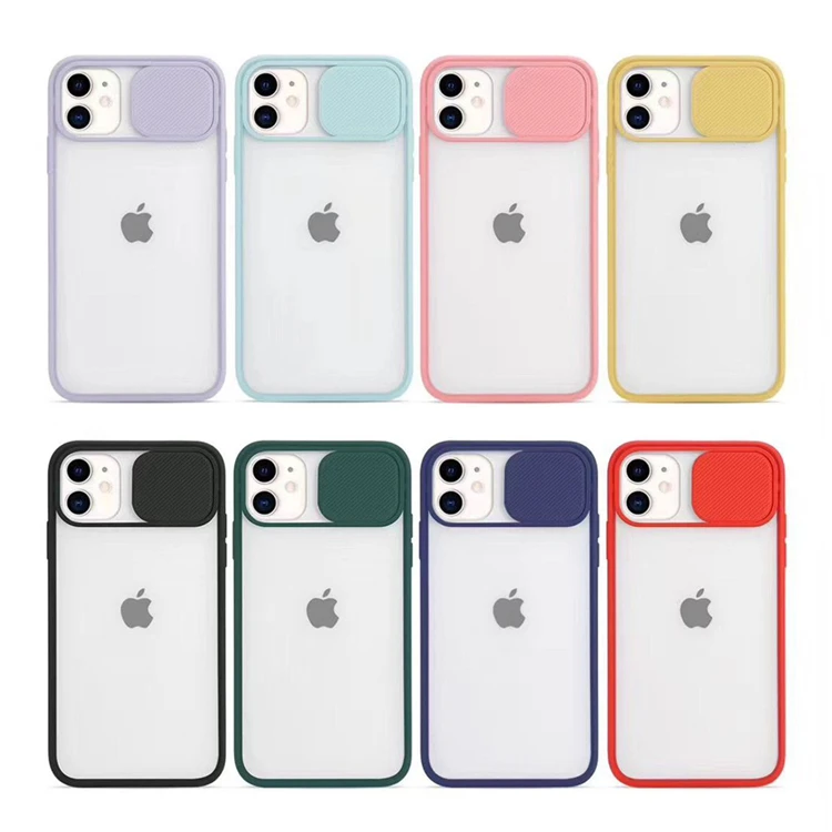 slim silicone camera cover sliding phon case for iphone 12 11 xi xr,for iphone 12 pro max case lens cover with slide