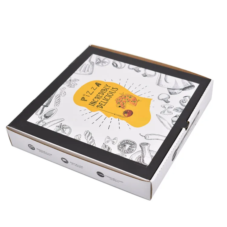 E Flute Custom Printed Pizza Box Recyclable Corrugated Box