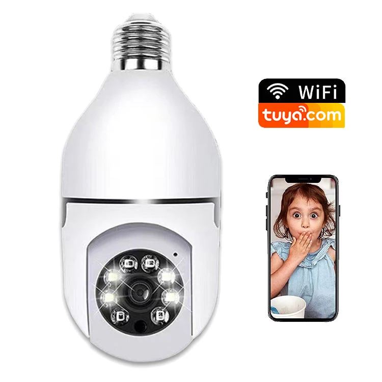 Kadonio Wifi Bulb Camera Smart 2-Way Audio Bulb Security Cctv Camera Light Bulb Ptz Camera