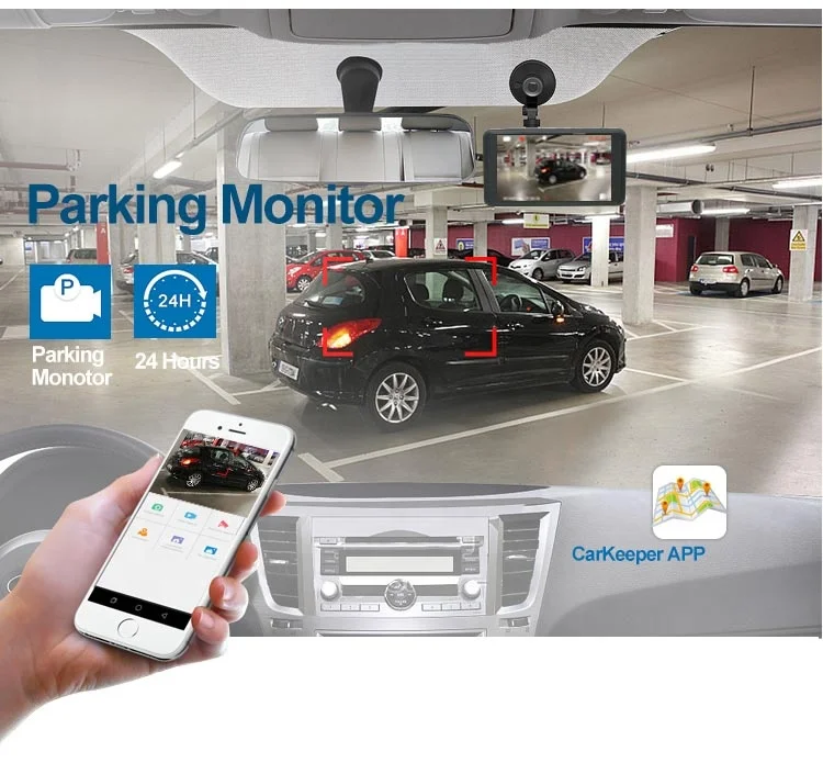 5 Inch Android Dashcam with Gps Car Dvr Video Dual Cameras 1080p 4G Wifi Portable Gps Navigation for Fleet Management Dash Cam