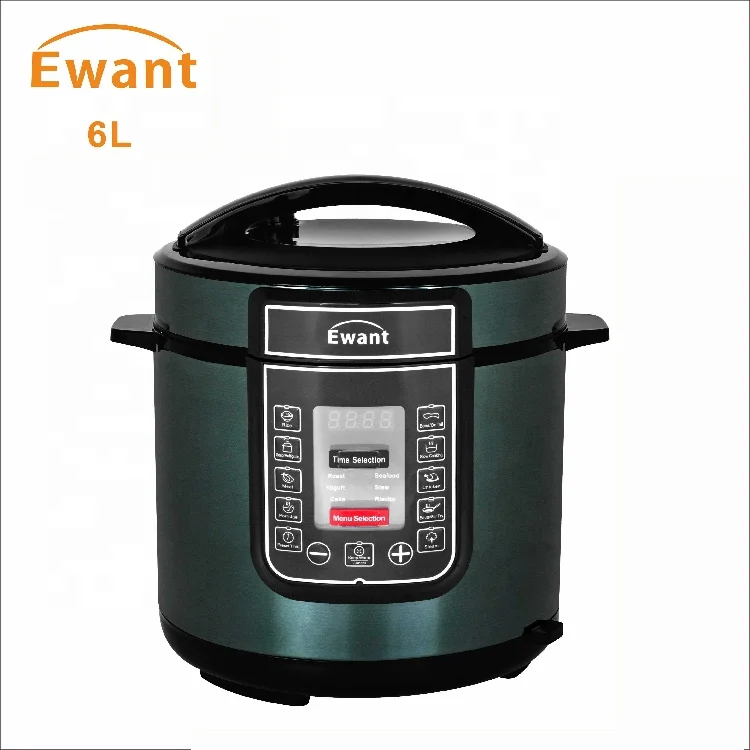 Ewant 2023 Household Appliances 6L Multi Function Digital Control Aluminum Inner Pot Stainless Steel Electric Pressure Cooker