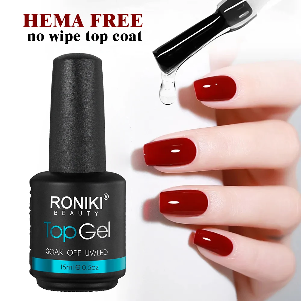 Super Shiny Nail Glass Crystal No Wiping Clear Matte Top Coat Gel