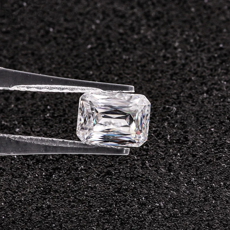 Redoors Special Diamond Cutting Moissanite Loose Stones DEF 77 Facets Emerald Cut VVS White Moissanite Stone On Sale