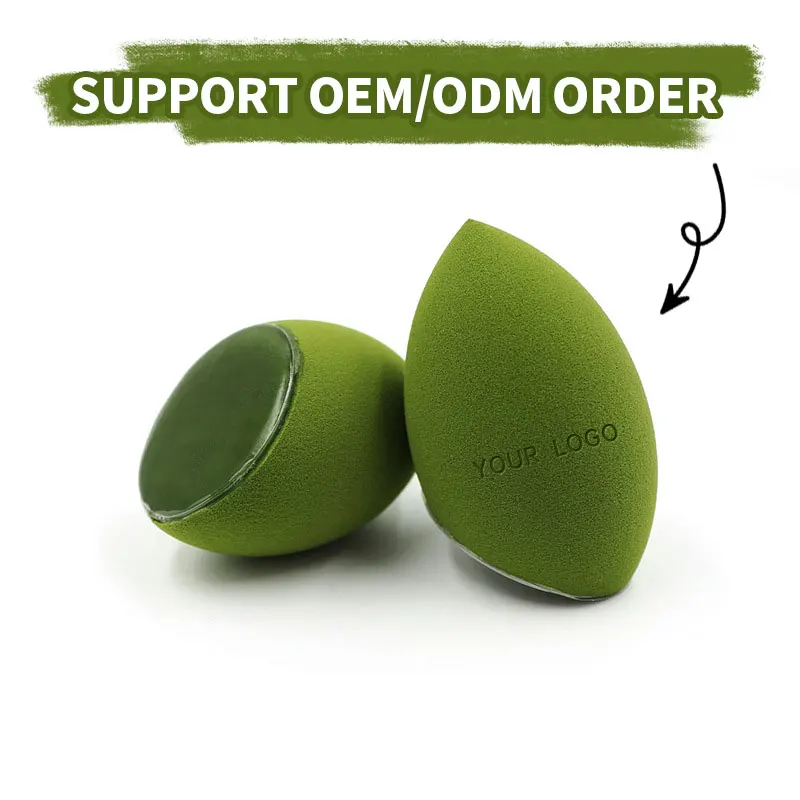 2024 Dual Use Silicone Private Label 2 in 1 Multi-functional Washable Waterdrop Beveled Makeup Blender Latex Free Beauty Sponge