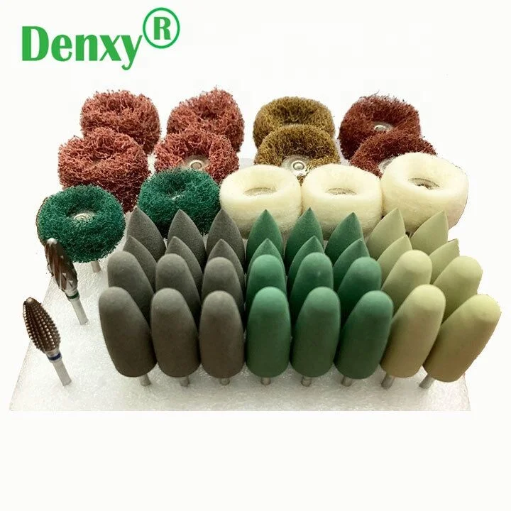 Стоматологическая лабораторная круглая зубная щетка Denxy с конским волосом акриловыми композитными элементами металлическая керамическая хвостовиком HP для полировки