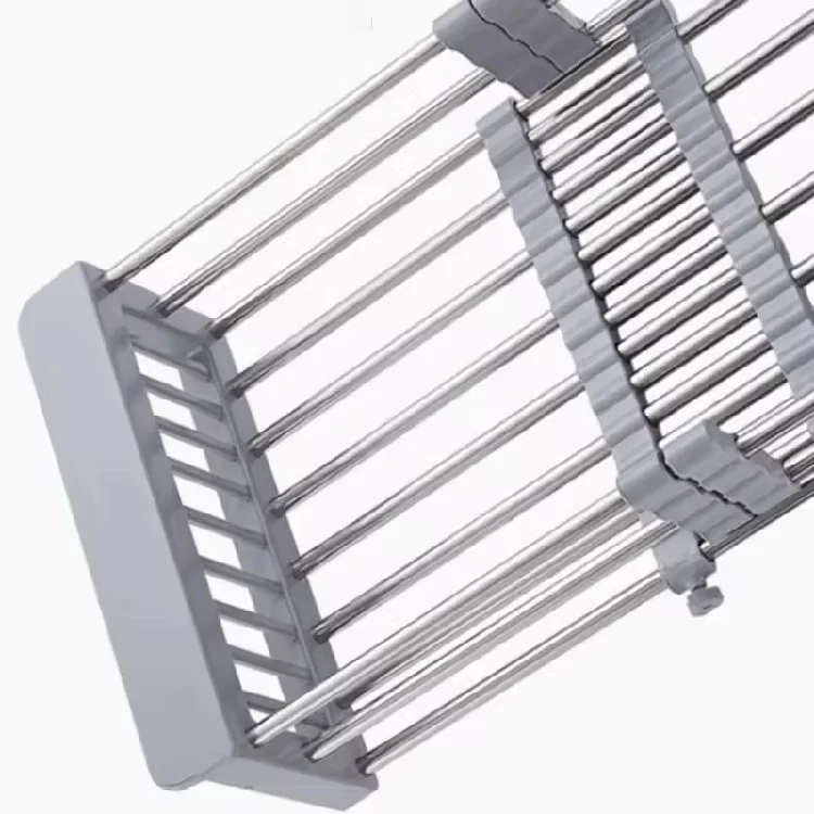 6.7 Retractable Stainless Steel Single Tier Kitchen Sink Drain Basket Thickened Vegetable Basin Rack Drain Bowl Rack Shelving