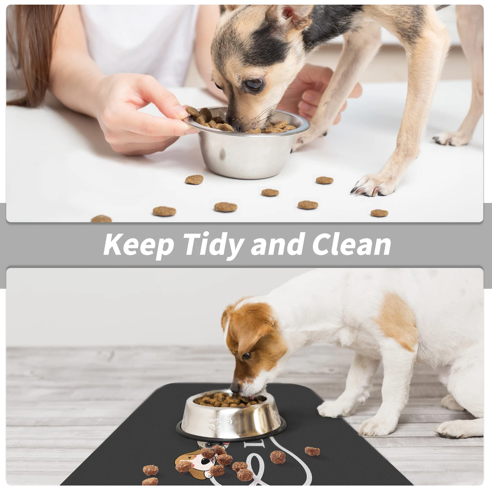 Hairless Custom Logo Antibacterial Pet Bed Anti-Slip Waterproof Training Pad Home Use Cooling Pet Bowl Feeding Food Mat