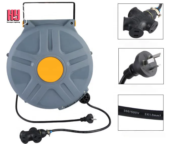 New Design Wall-mounted Auto Retractable Air Water Electric Hose Reel Combination Box Drums For Car Washing