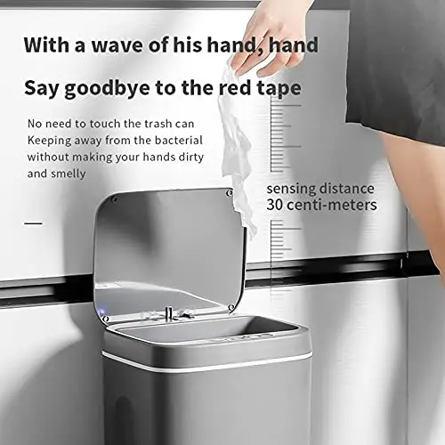 14L Slim smart sensor trash can electric automatic plastic garbage bin office kitchen home rubbish dustbin