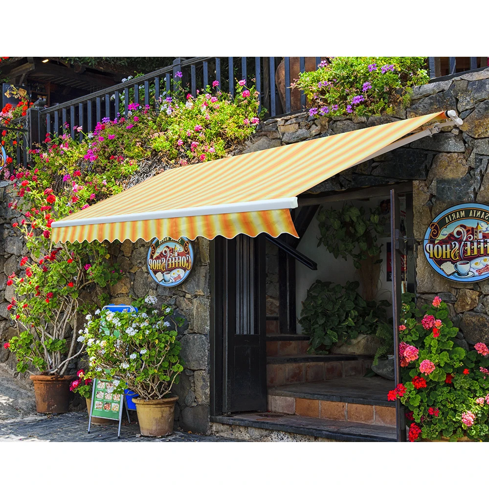 modern canopy design waterproof store outdoor custom electric retractable awning canopies
