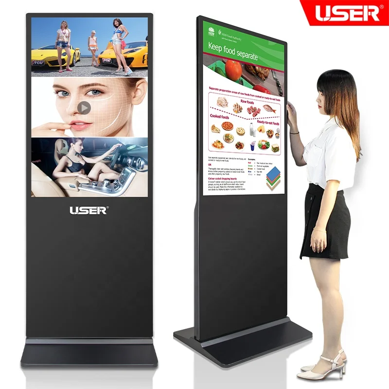 Hot Sale Floor Standing Digital Signage and Display  LCD Screen Totem Kiosks 55 Inch Indoor Advertising Playing Equipment