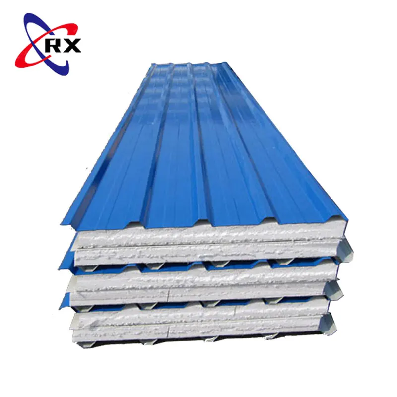Chinese Supplier with Factory Price Rock Wool Filled Wall and Roof Sandwich Plate