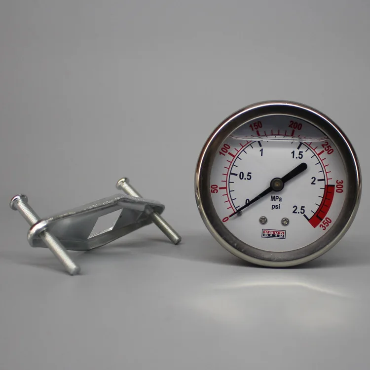 Commercial RO Water Purifier Manometer Stainless Steel Oil Filled Shock Proof Mechanical Meter 0-3MPA Manometer