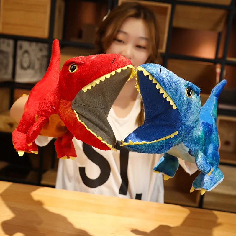 2022 Shanghai Popular plush dinosaur hand puppet for kids