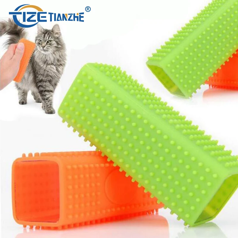 
New Arrival Pet Bath Brush Silicone Waterproof Pet grooming Non-stick Massage Clean Soft Silicone Pet Brush 