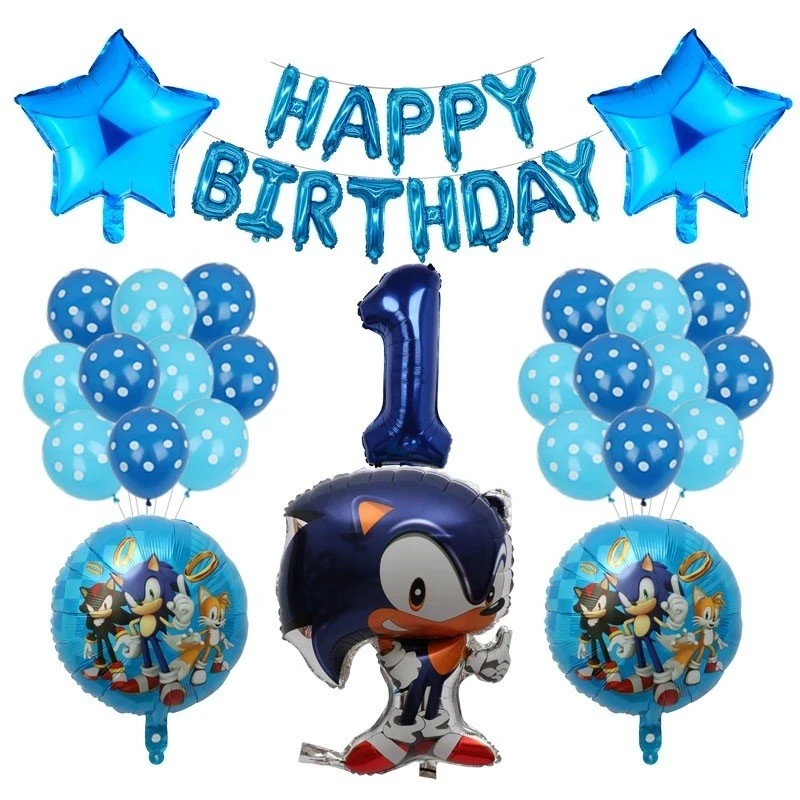 
1 Set Cartoon Hedgehog Foil Balloons 30inch Birthday Number Balloons Boy Kids Birthday Party Decoration Supplies Air Globos 