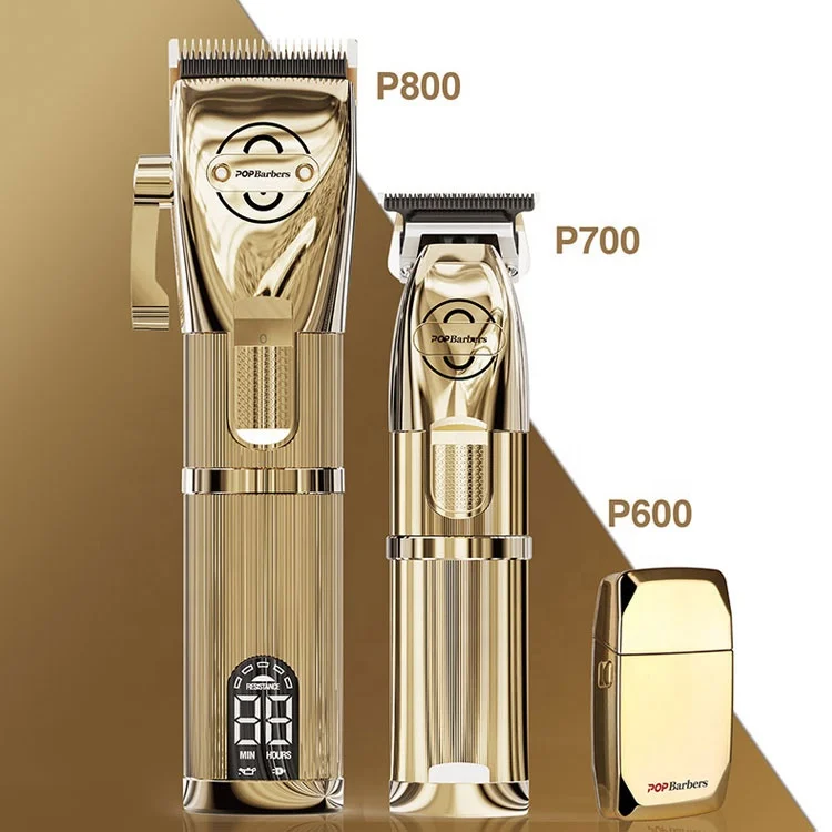 Barberia электрическая Золотая машинка для стрижки волос Беспроводная Usb перезаряжаемая бритва