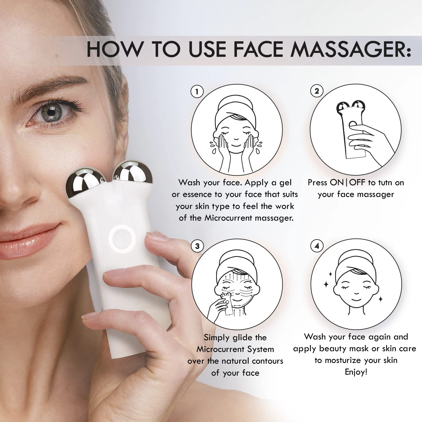 Small Portable USB Rechargeable Electric EMS Micro-current Lift Massager Beauty Device Machine Equipment For Women Face Skincare