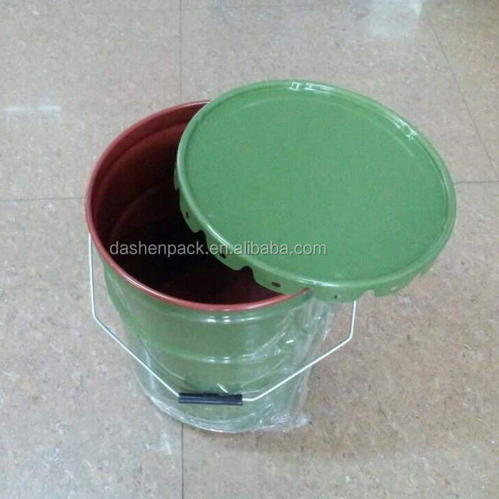 Steel pail 5gallon 18L 20L tin paint bucket pail for ink/coating/solvent/other chemical products UN approval