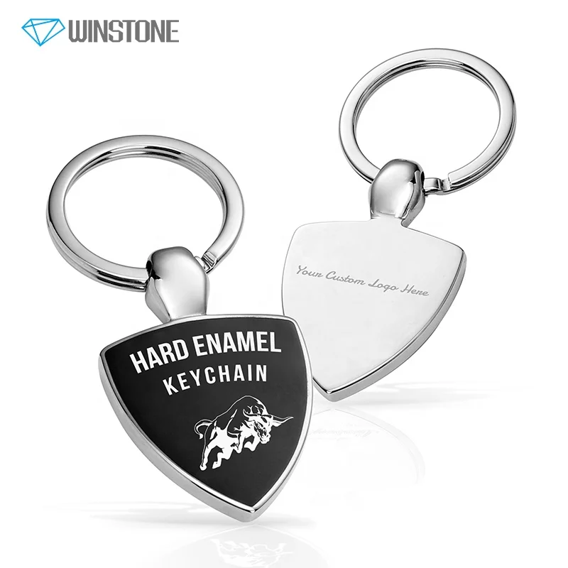 Custom Metal Shield Bull Hard Enamel Logo Keychain for Luxury Car