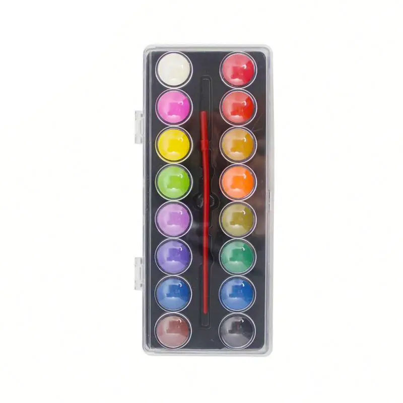 Art Supplies Hot Selling 16 Colors Solid Water color Paint