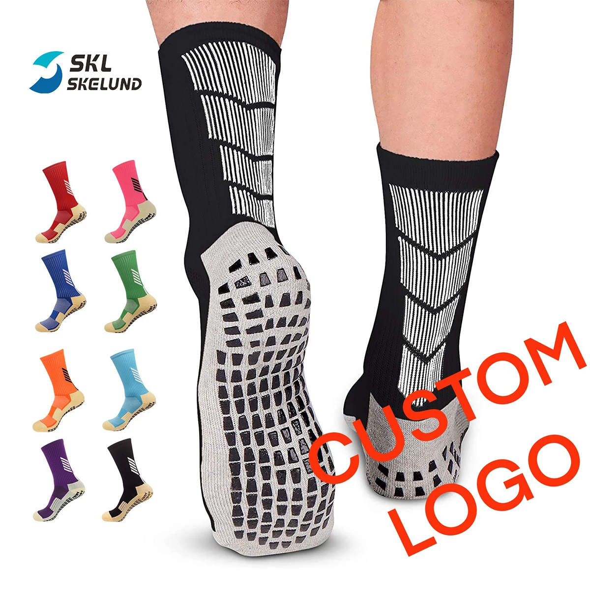 Trusox Custom Logo Upgraded Professional Anti Slip football Unisex Athletic Sport Socks Basketball Socks Grip Soccer Socks