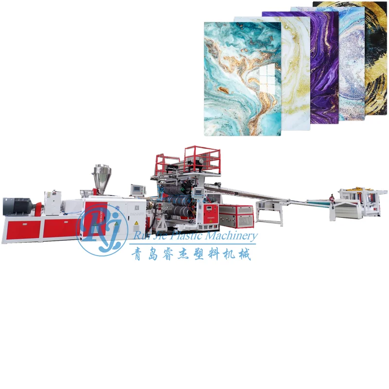 high glossy Sheet Making Machine PVC Marble Sheet Machine line / UV Board Production Line /PVC Marble Sheet Production Line