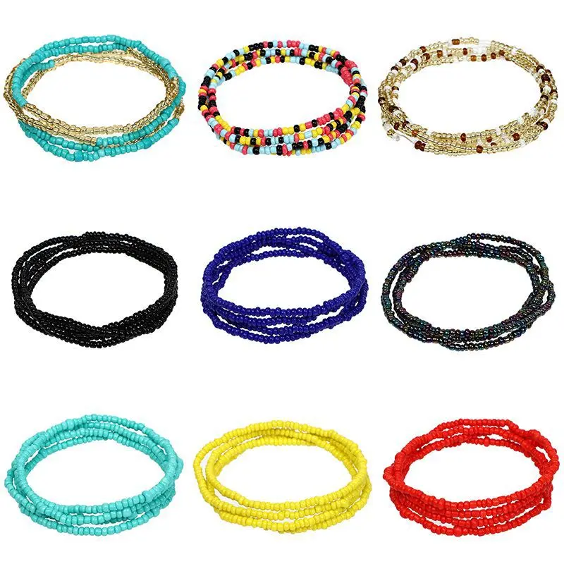
wholesale Bohemian Style Belly chain Body Jewelry Colorful Bead Waist Chain For Women 