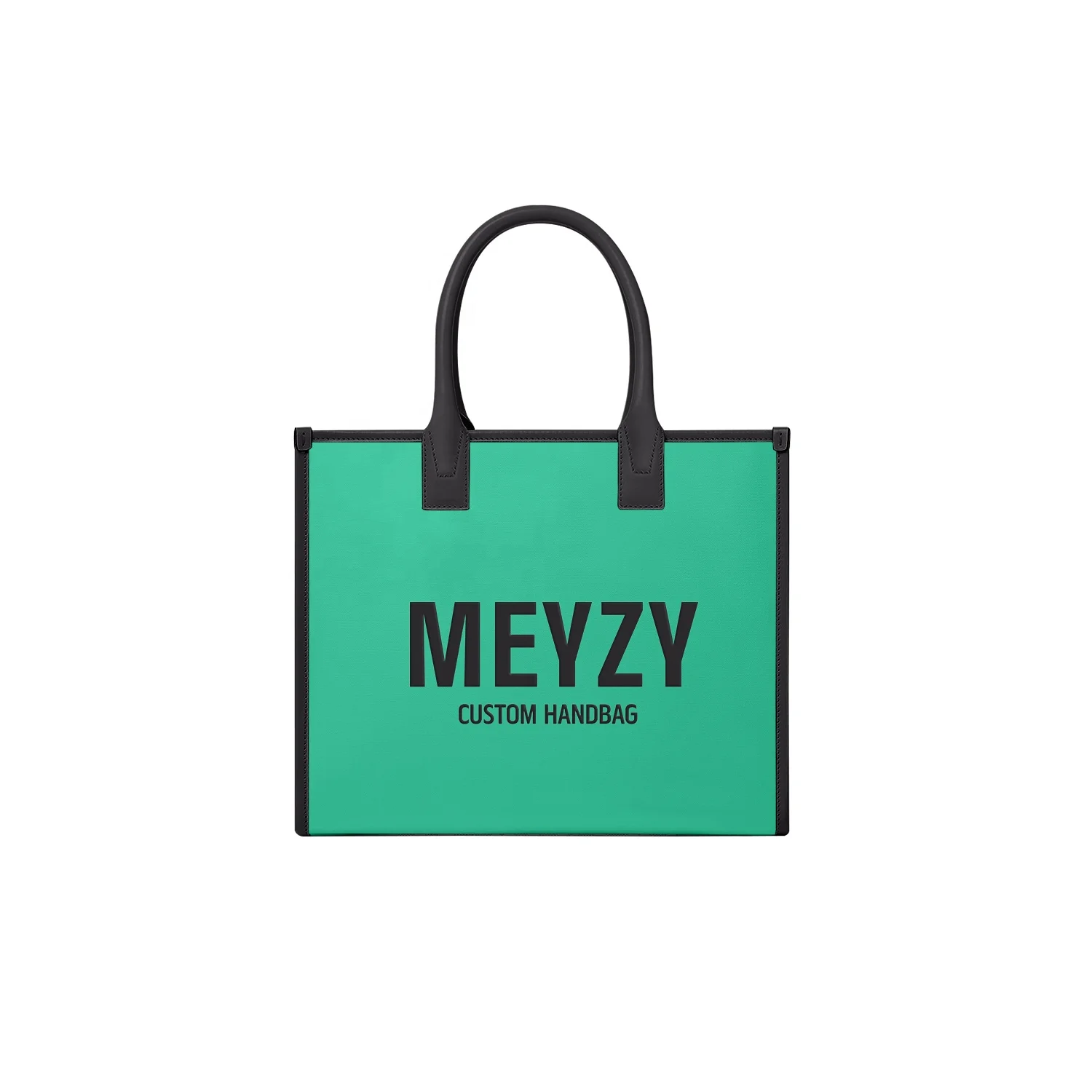 Fashion Custom Logo Print Large Embroidery Cotton Canvas Tote Bag Canvas With Leather Handles