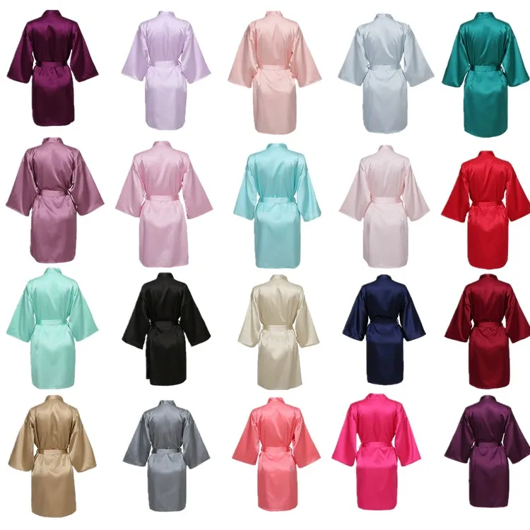 women wedding bride bridesmaid bridal party satin silk bathrobes nightgown sleepwear kimono robe robes loungewear dressing gown