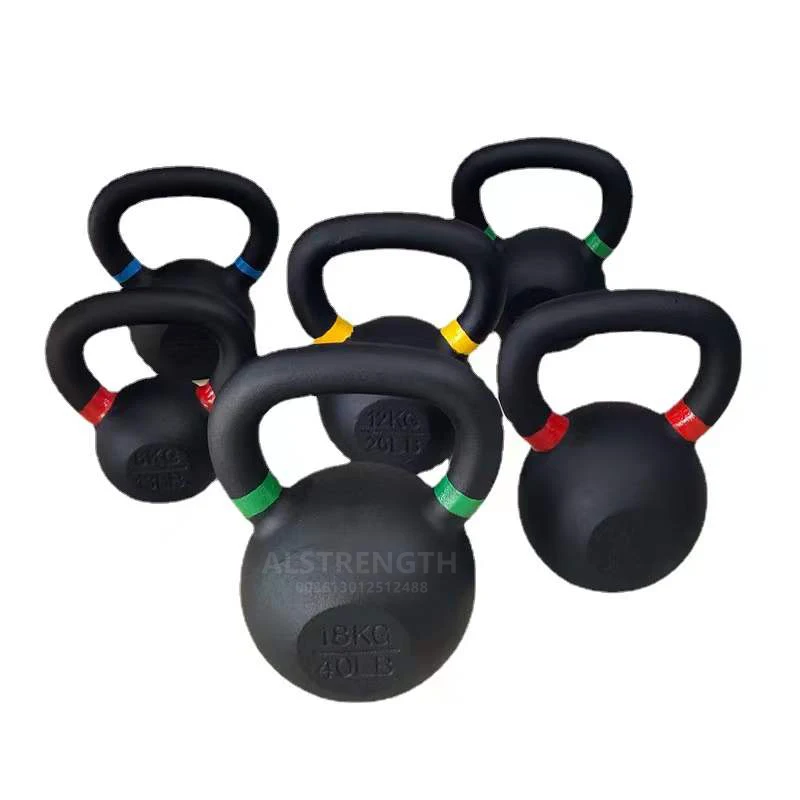 Gym Fitness Weight equipment Spray Paint  Frosted Color circle Cast Iron Kettebell