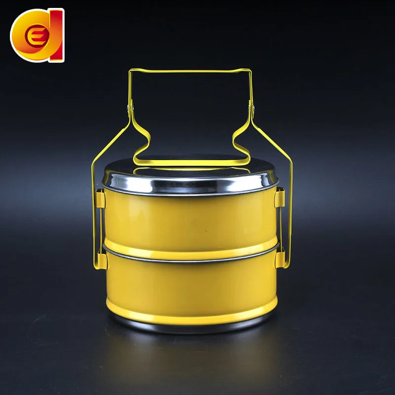 
BQ-QE Vintage Design Color with Flower Printed Tiffin Lunch Box 