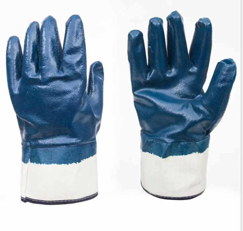 Canvas gloves oil resistant gloves fully impregnated wear resistant non-slip  durable oil resistant