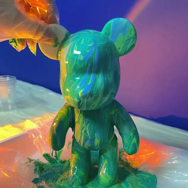 Artecho Customized Artcaft White Bear Figure for Fluid Painting, 18cm/23cm/33cm/53cm tall Frosted Surface DIY Fluid Bear