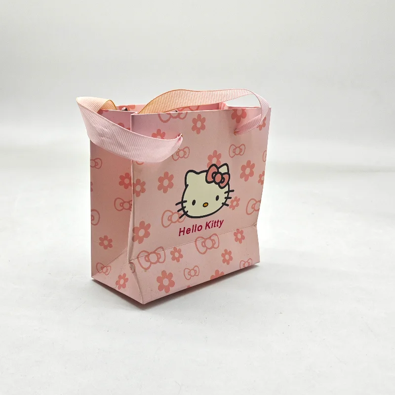 Cartoon Cute Pink Customized Small Paper Bag Gift Shopping Packaging Bag