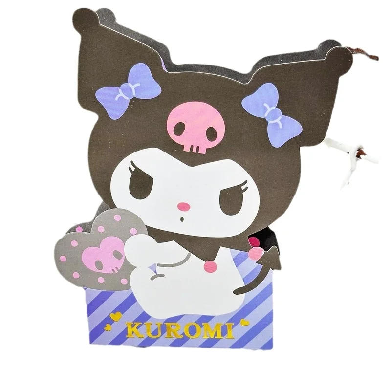 DHF1165 Wholesale cartoon Kuromi Melody notepad anime cute small Pochacco shape message book memo pad stationery