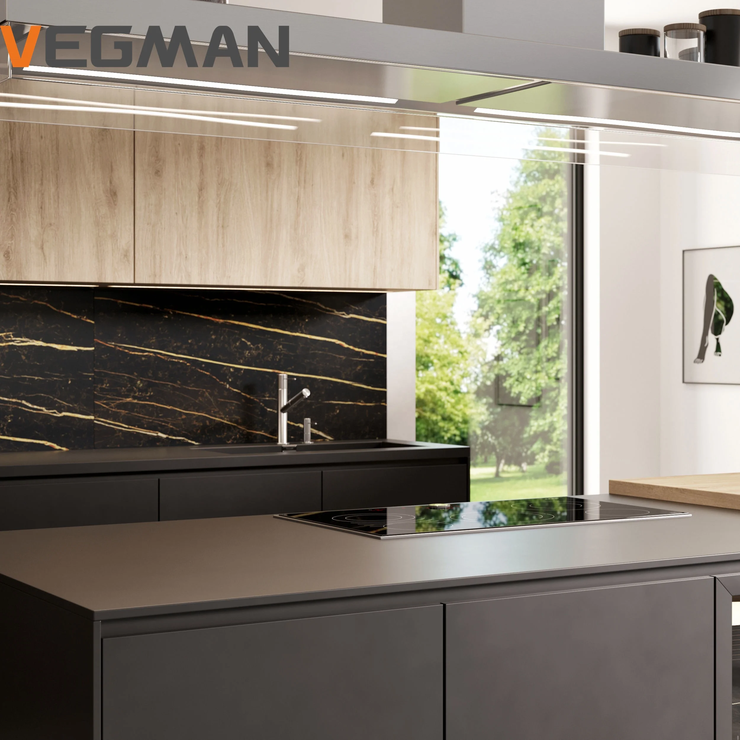 Custom Modern Kitchen Island Table Modular Pantry Kitchen Cabinets Ready To Assemble Furniture With Storage