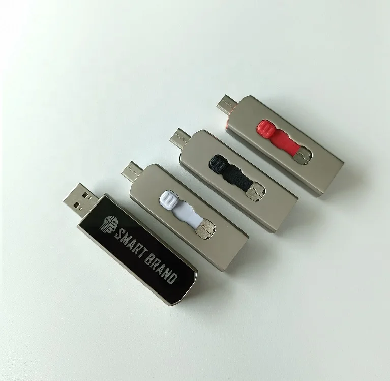 2022 Innovative ideas Metal slide Type-C LED USB drive 2 in 1 usb Type-C usb flash for Mobile Phones