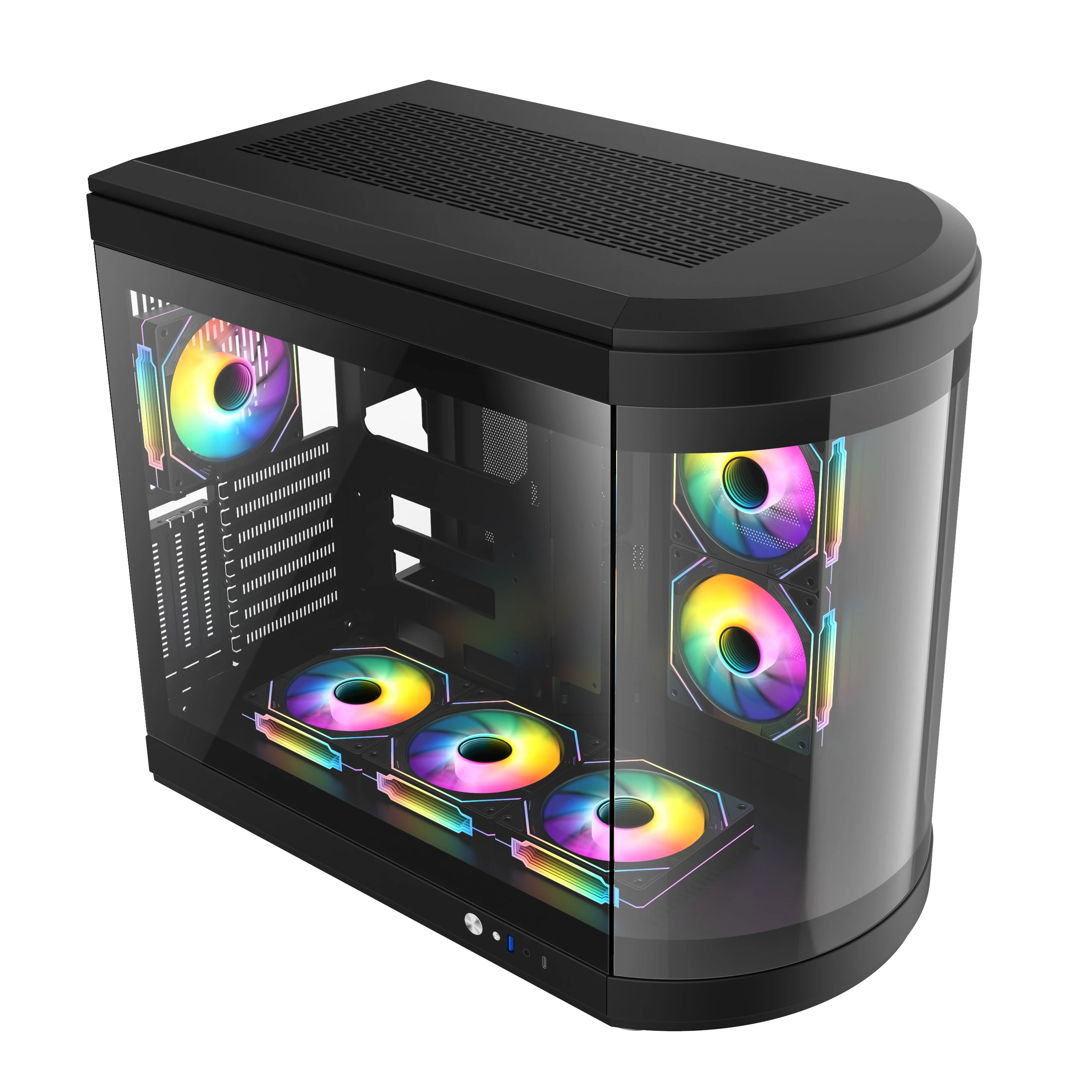 supports vertical of graphics card Gaming Computer case