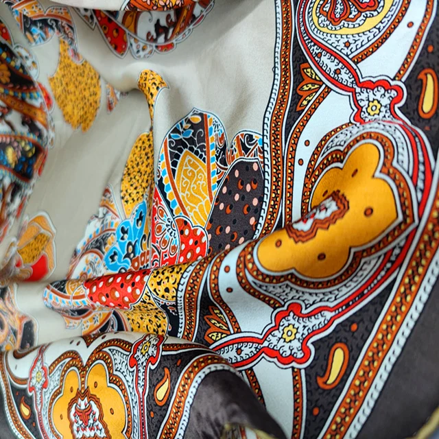 100% Silk Scarves Satin Twill Big Size Custom Scarf Design 100 Silk Scarf Square for Women
