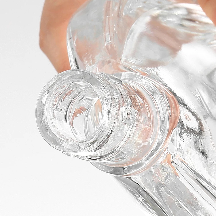 Best Selling Half Round Shaped Liquor 750m Vodka Glass Bottle