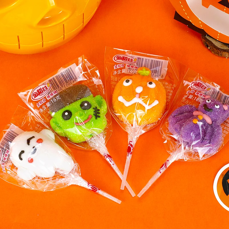 manufacturers twist Halloween candy 16G Funny Sugar Fruity Flavours Marshmallow sweet candy